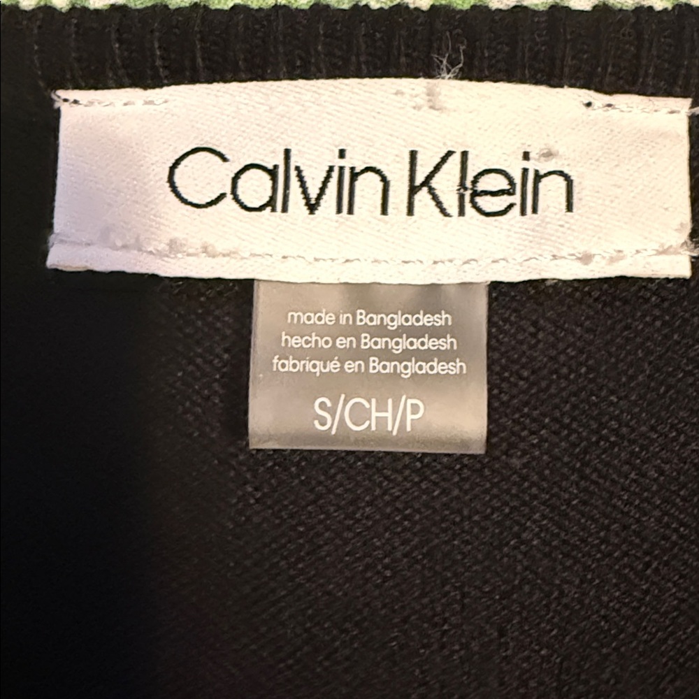 Calvin Klein Black Cardigan Sweater Toggle Closures Very Beautiful and Classic - Picture 2 of 6